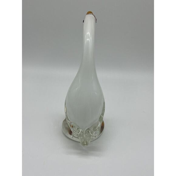Vintage Hand Glass Blown White Goose Duck 7.5”H Figurine Statue Collectible - Picture 10 of 10